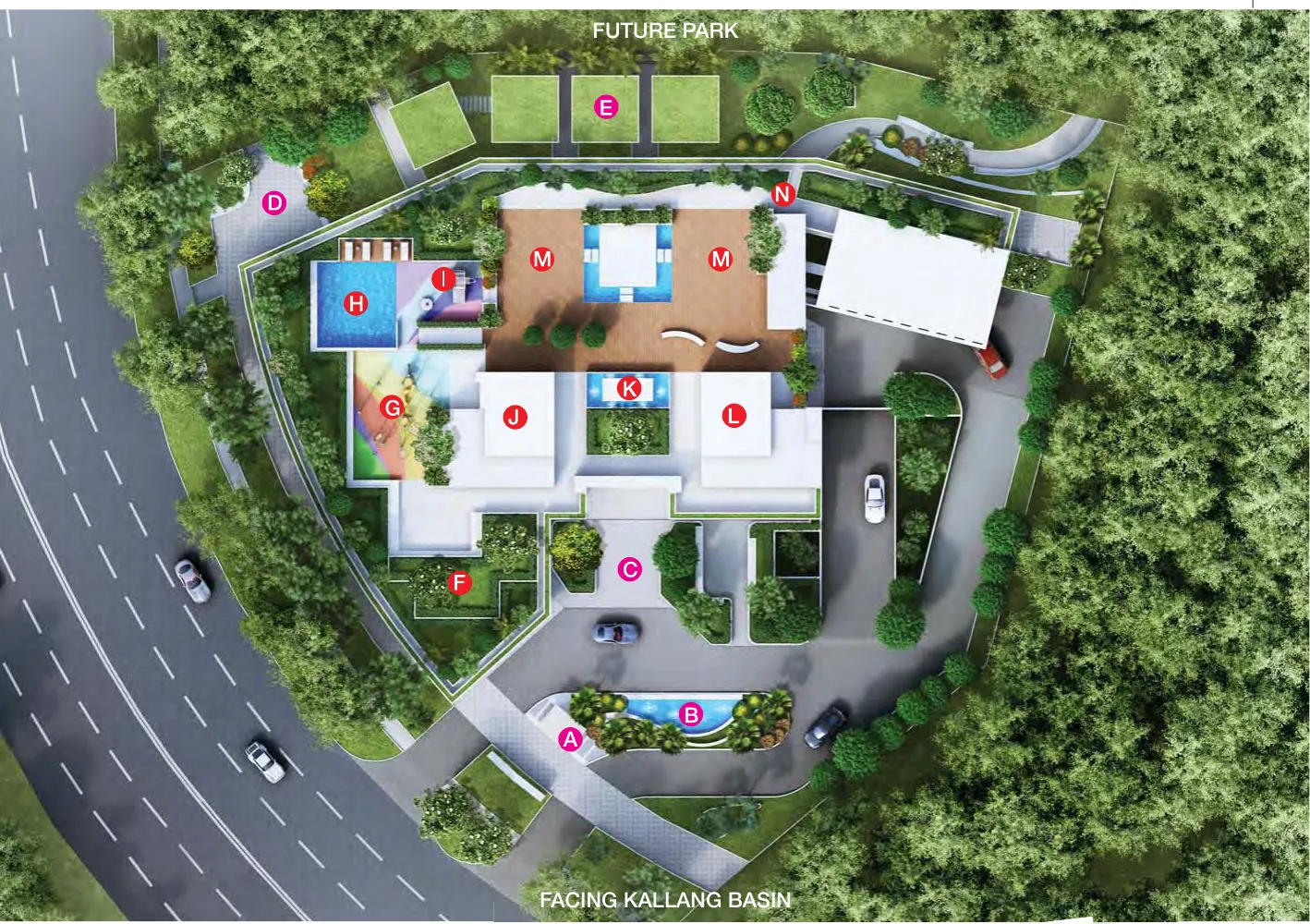 Site plan of Kallang Riverside