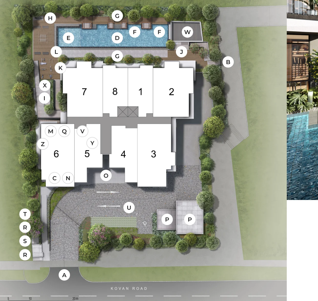 Site plan of Kovan Jewel