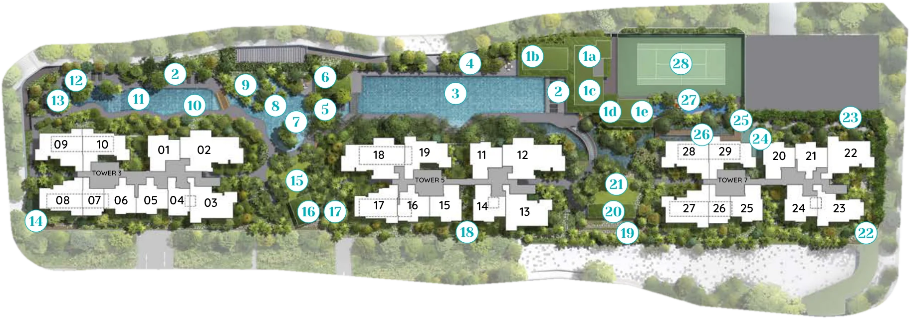 Site plan of Lentor Modern