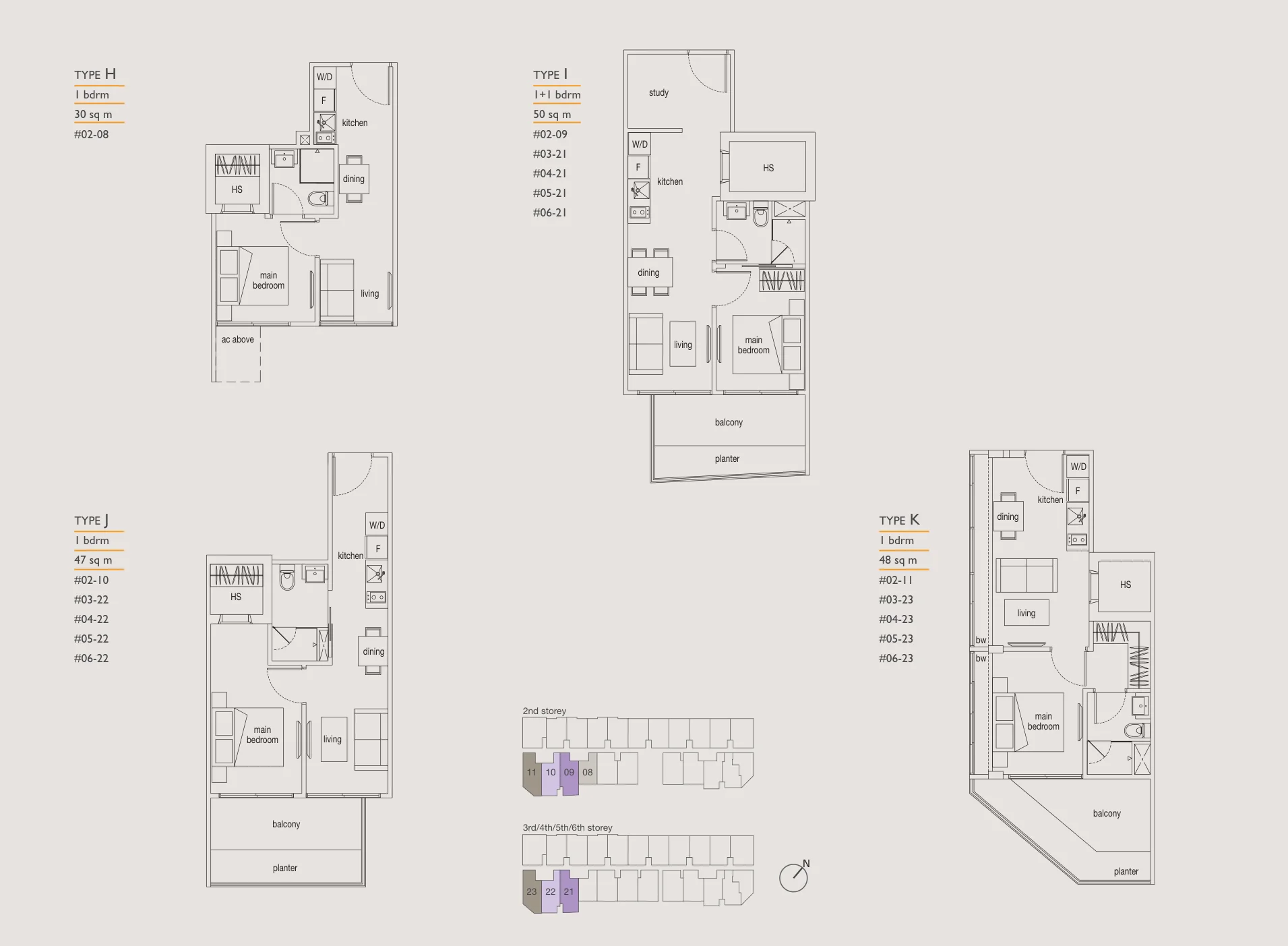 Loft @ Nathan floor plan, type H: 1-Bedroom, 323 sq ft