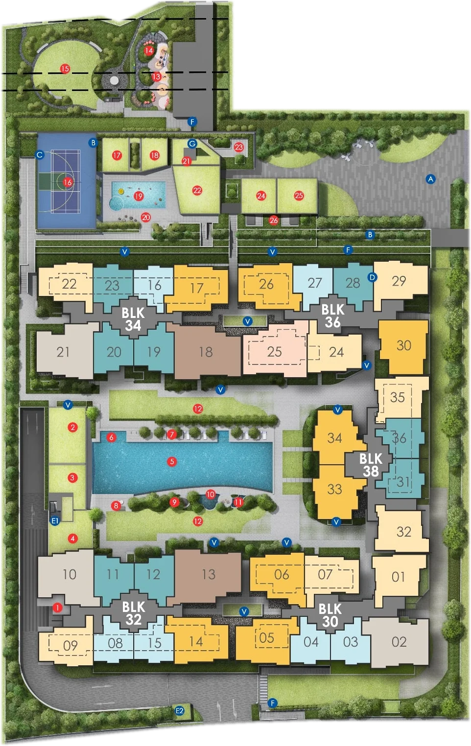 Site plan of Lucerne Grand