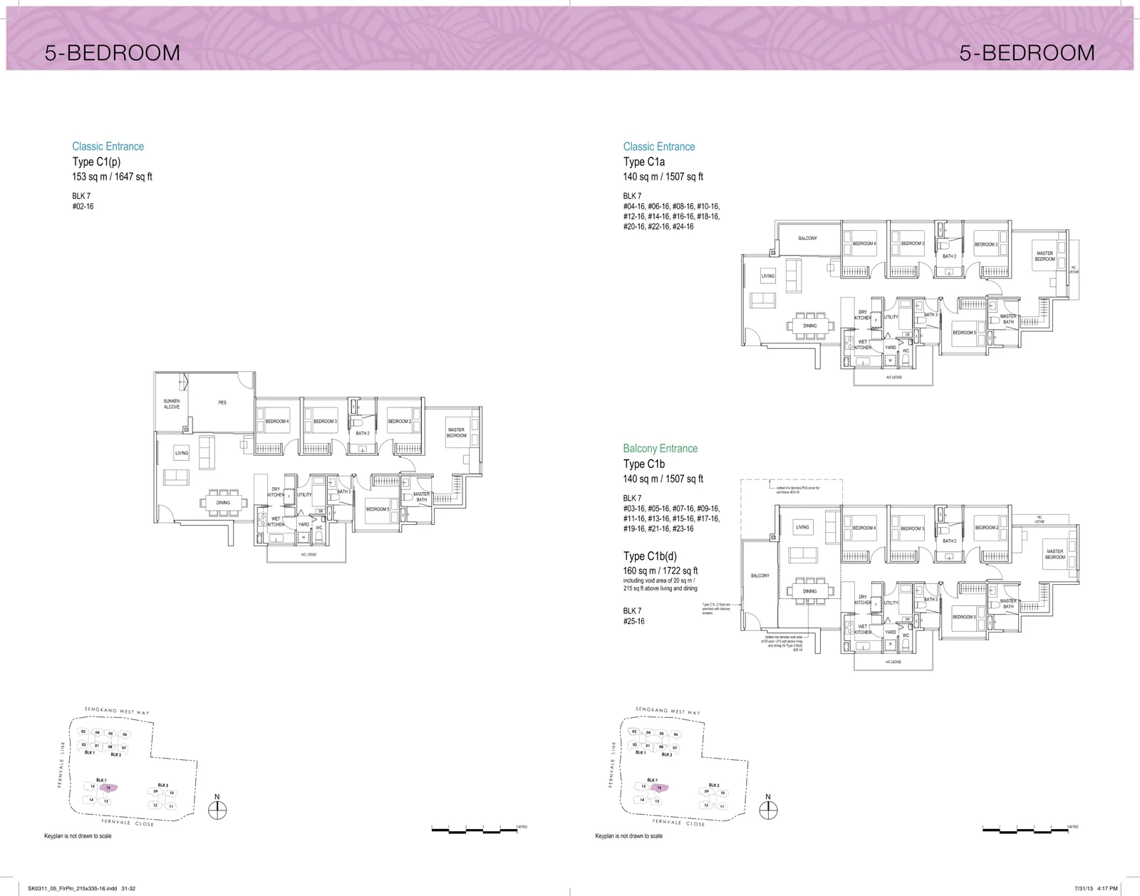 Lush Acres floor plan, type C1a: 5-Bedroom, 1,507 sq ft