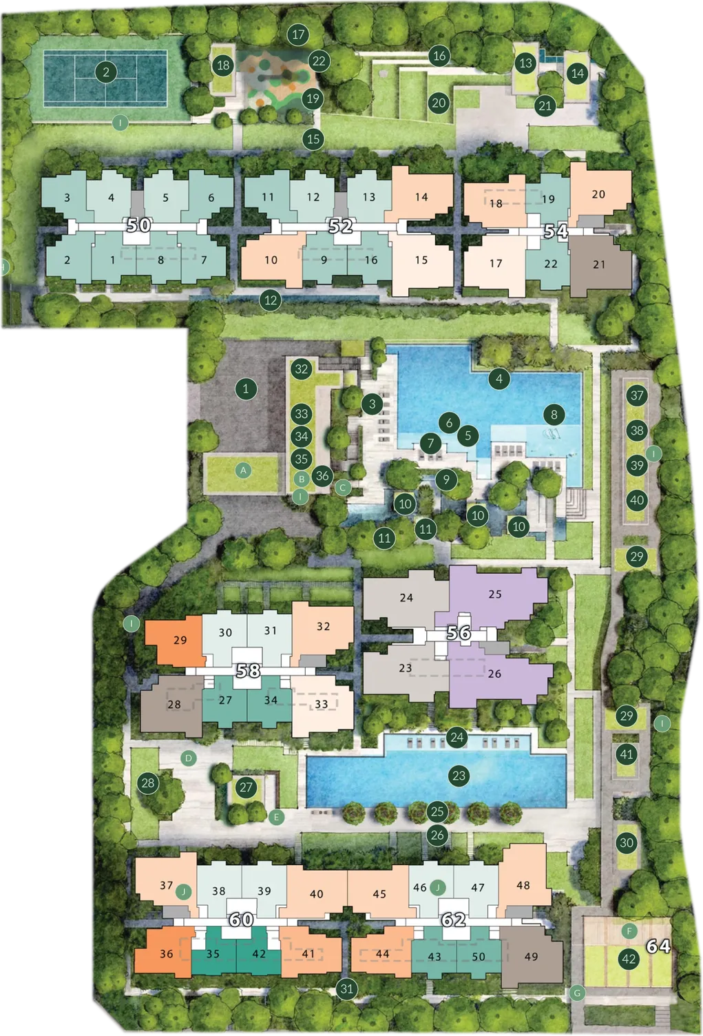 Site plan of Narra Residences
