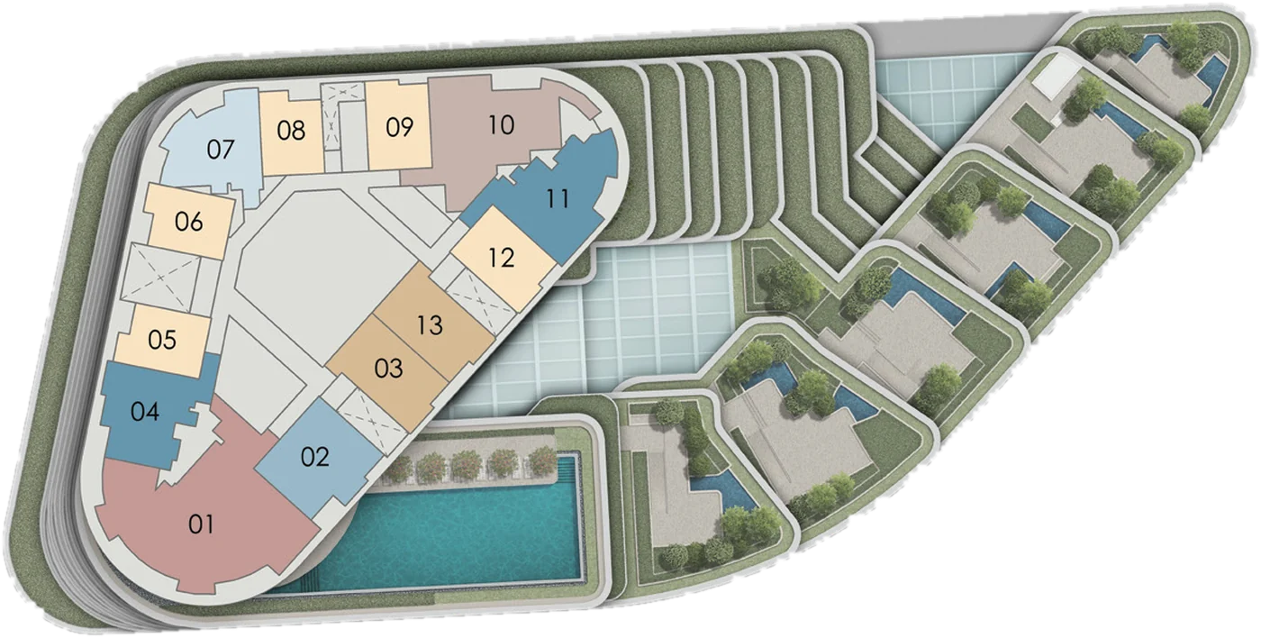 Site plan of Newport Residences
