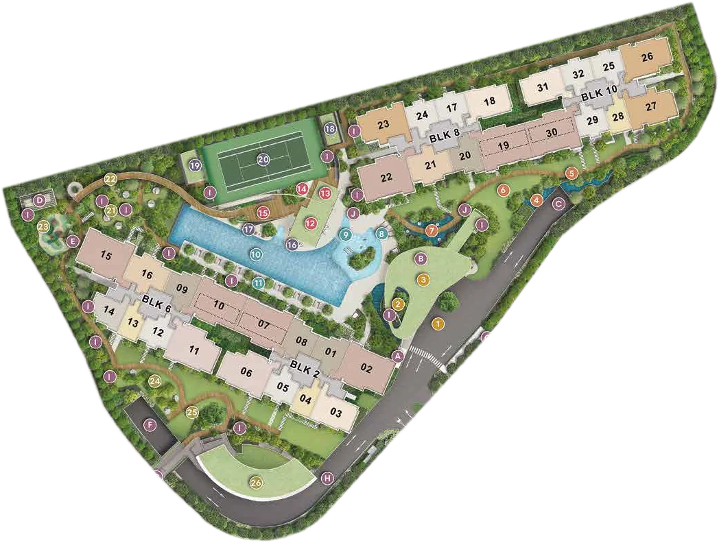 Site plan of Norwood Grand