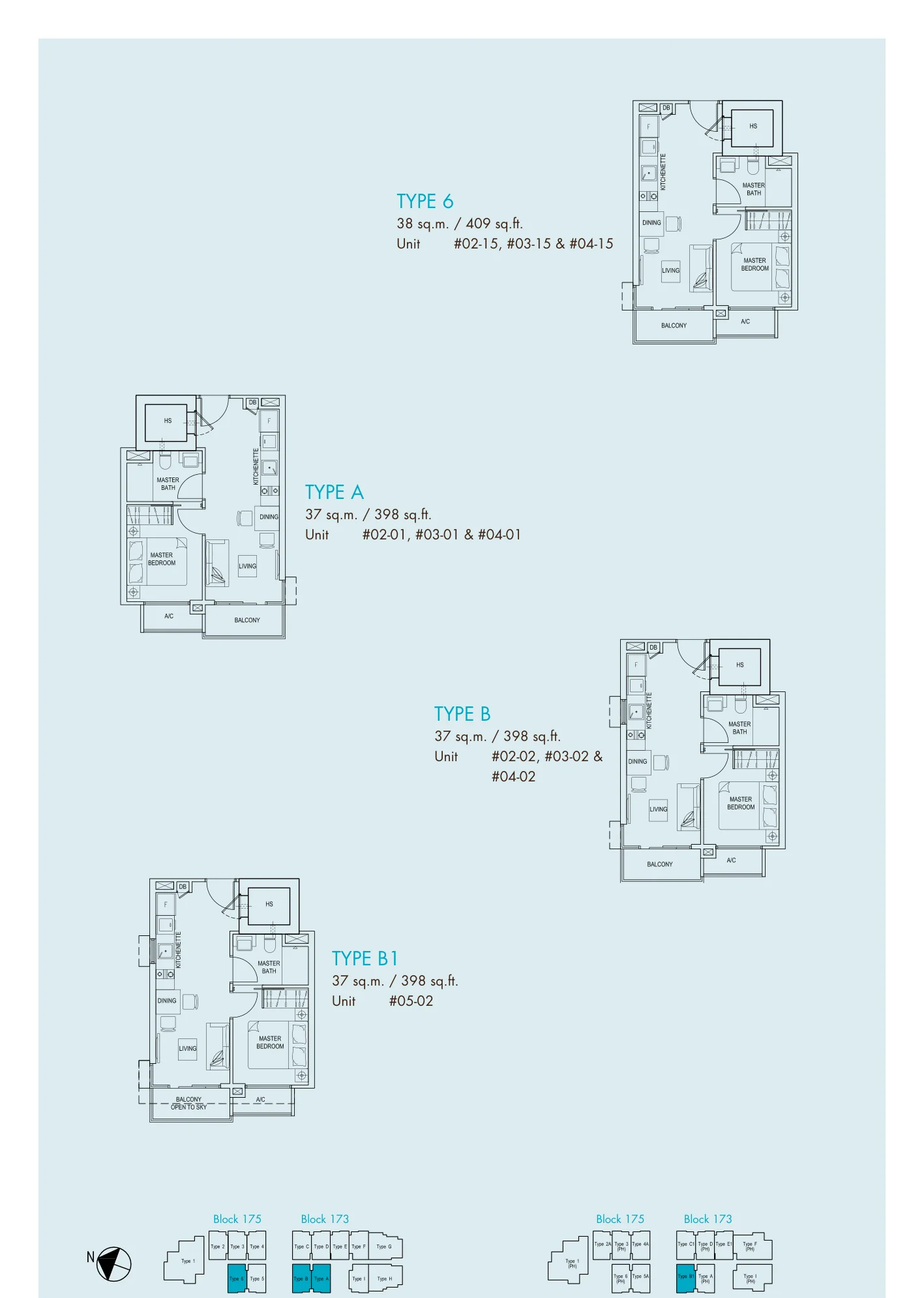 Ocean Front Suites floor plan, type A: 1-Bedroom, 398 sq ft