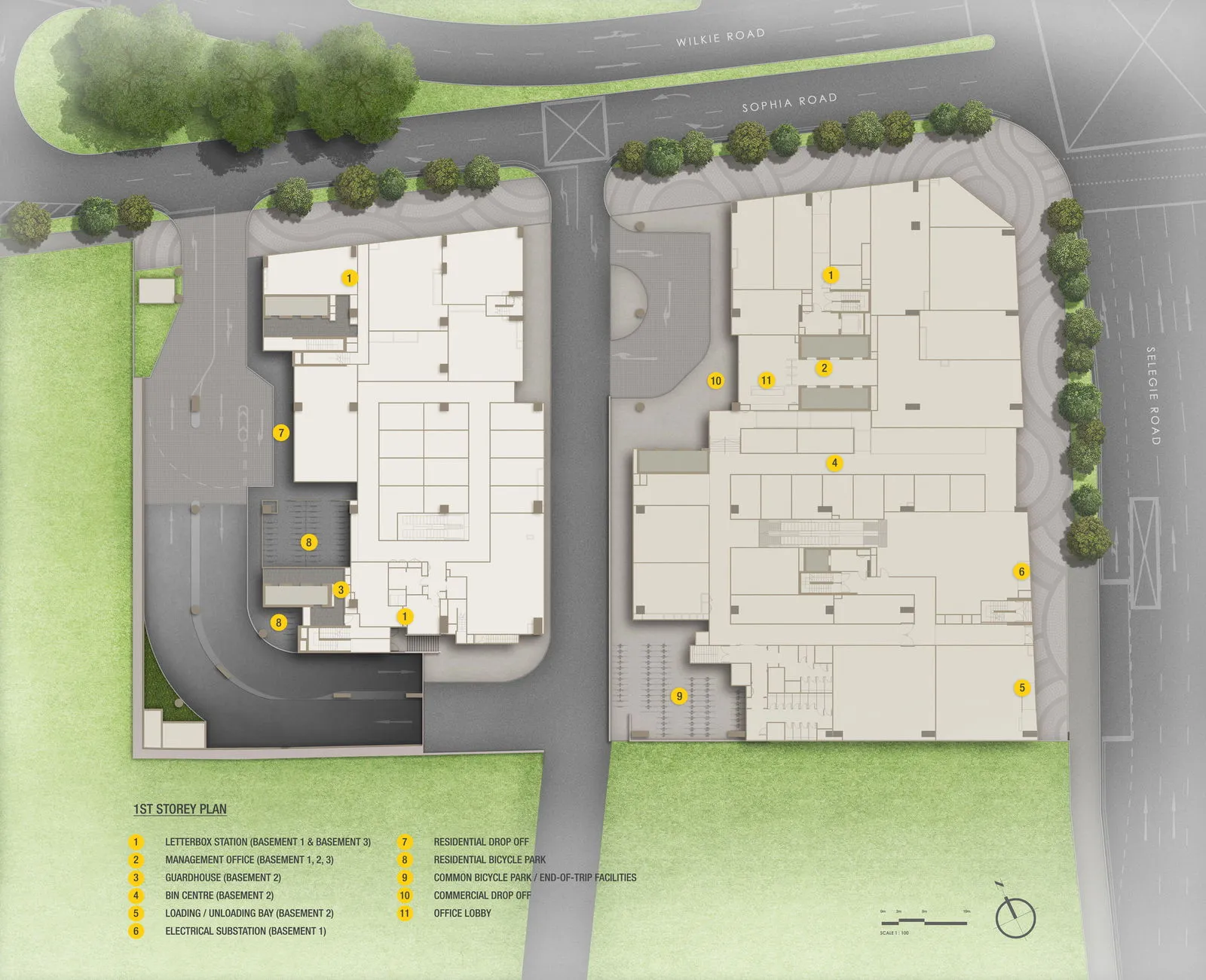 Site plan of One Sophia