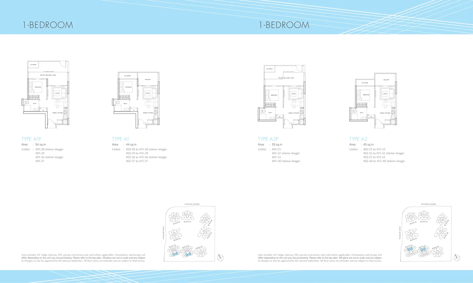 Parc Centros floor plan, type A2: 1-Bedroom, 463 sq ft