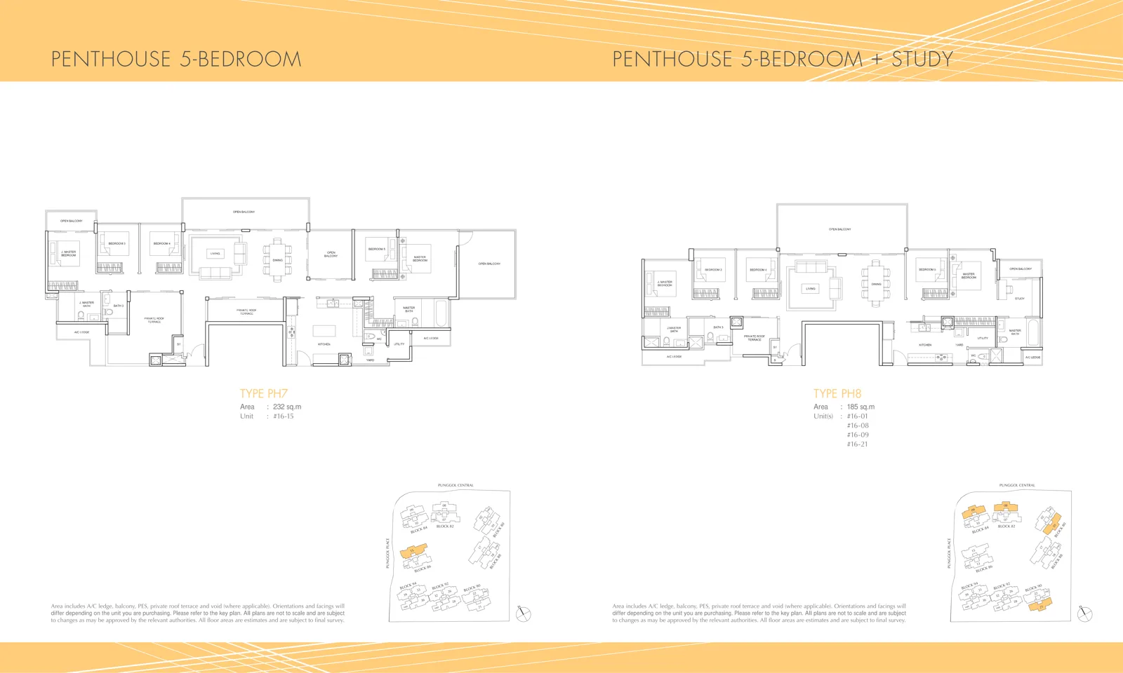 Parc Centros floor plan, type PH8: Penthouse (3 to 6 bedrooms), 1,991 sq ft