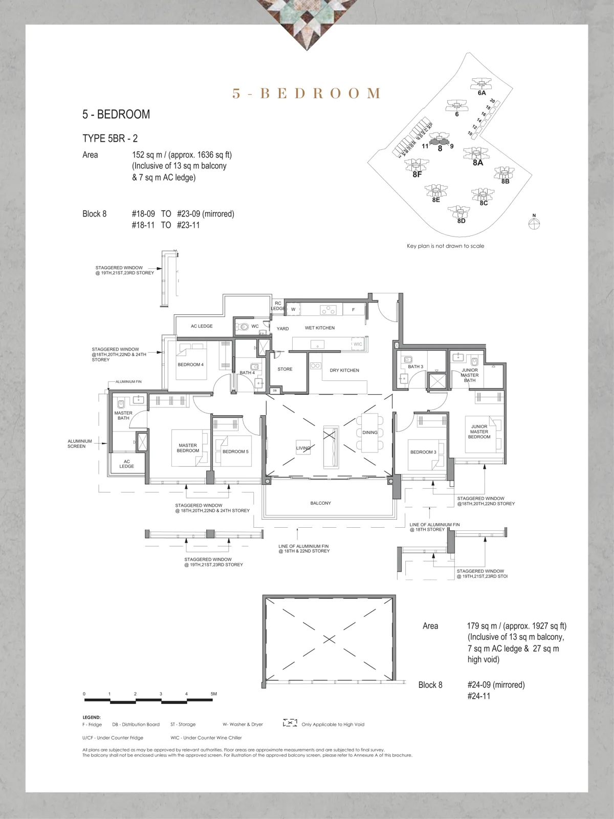 Parc Clematis floor plan, type 5BR 2: 5-Bedroom, 1,636 sq ft