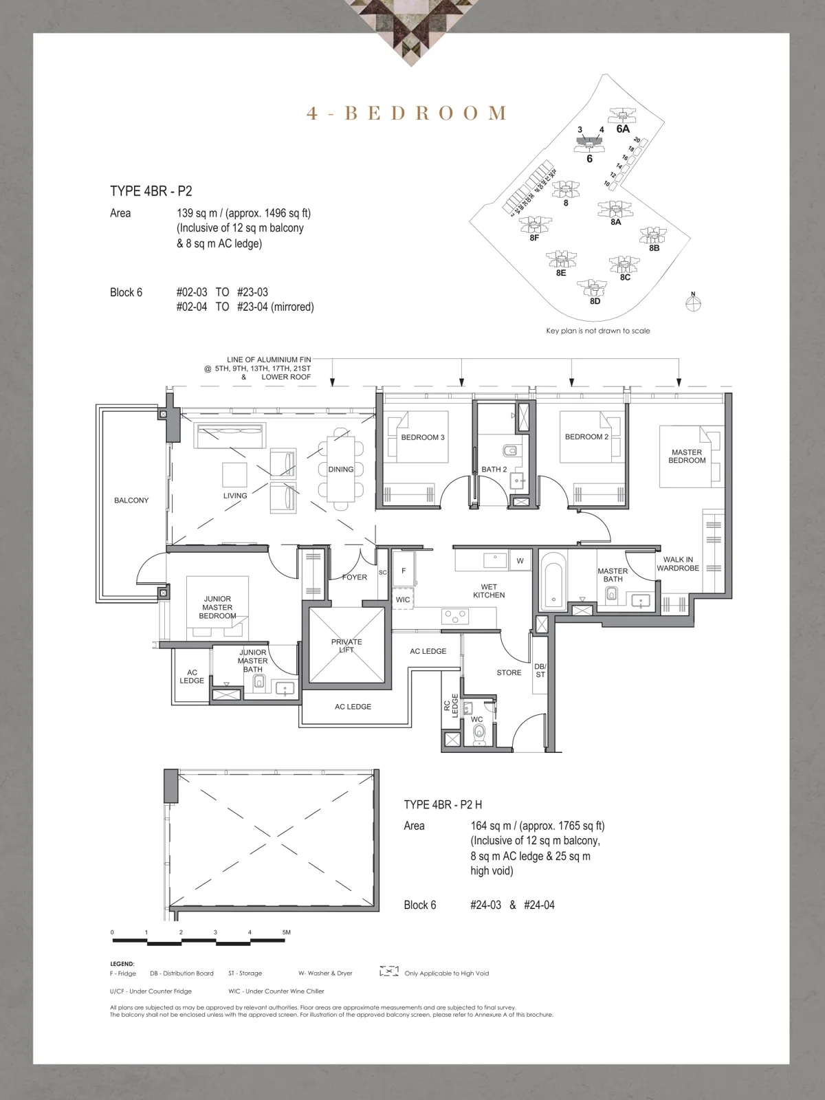 Parc Clematis floor plan, type 4BR P2: 4-Bedroom Premium, 1,496 sq ft