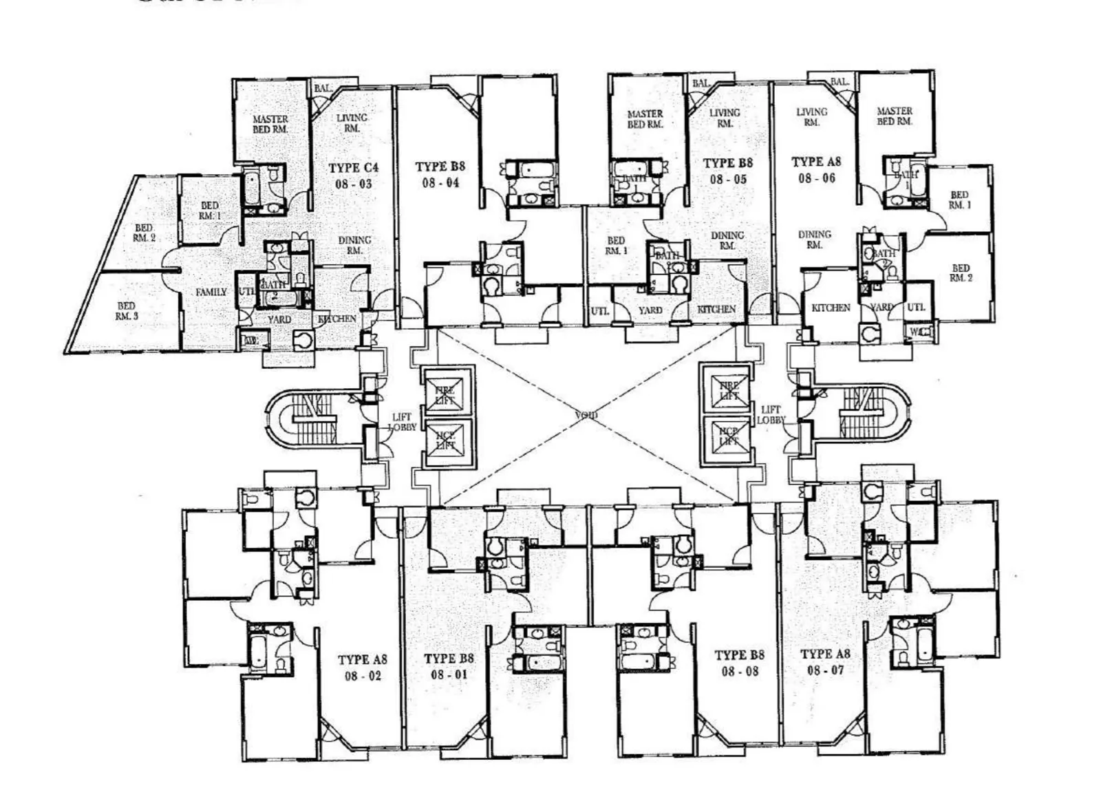 Parc Vista floor plan, type B8: 2-Bedroom, 1,066 sq ft