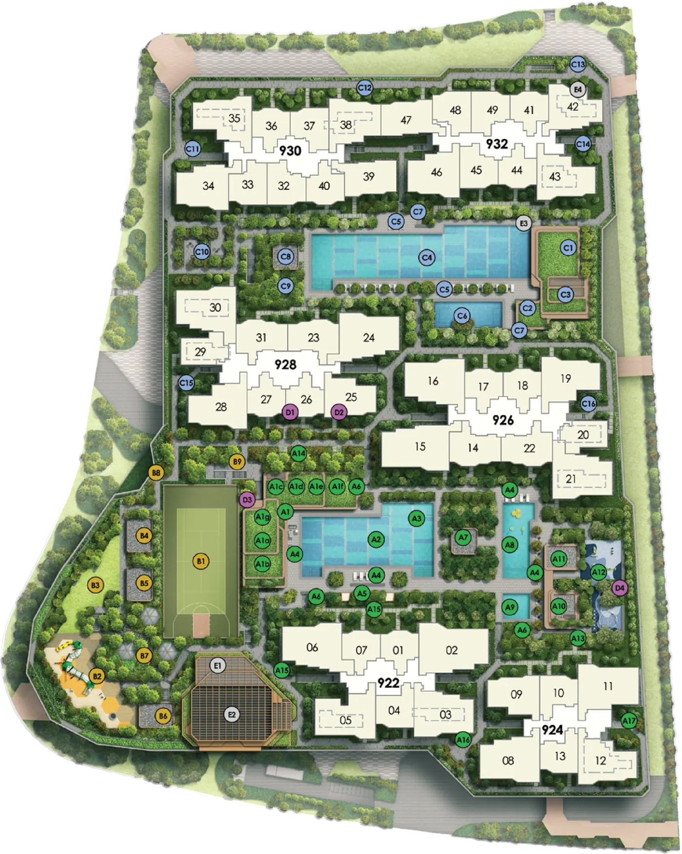 Site plan of Pinery Residences