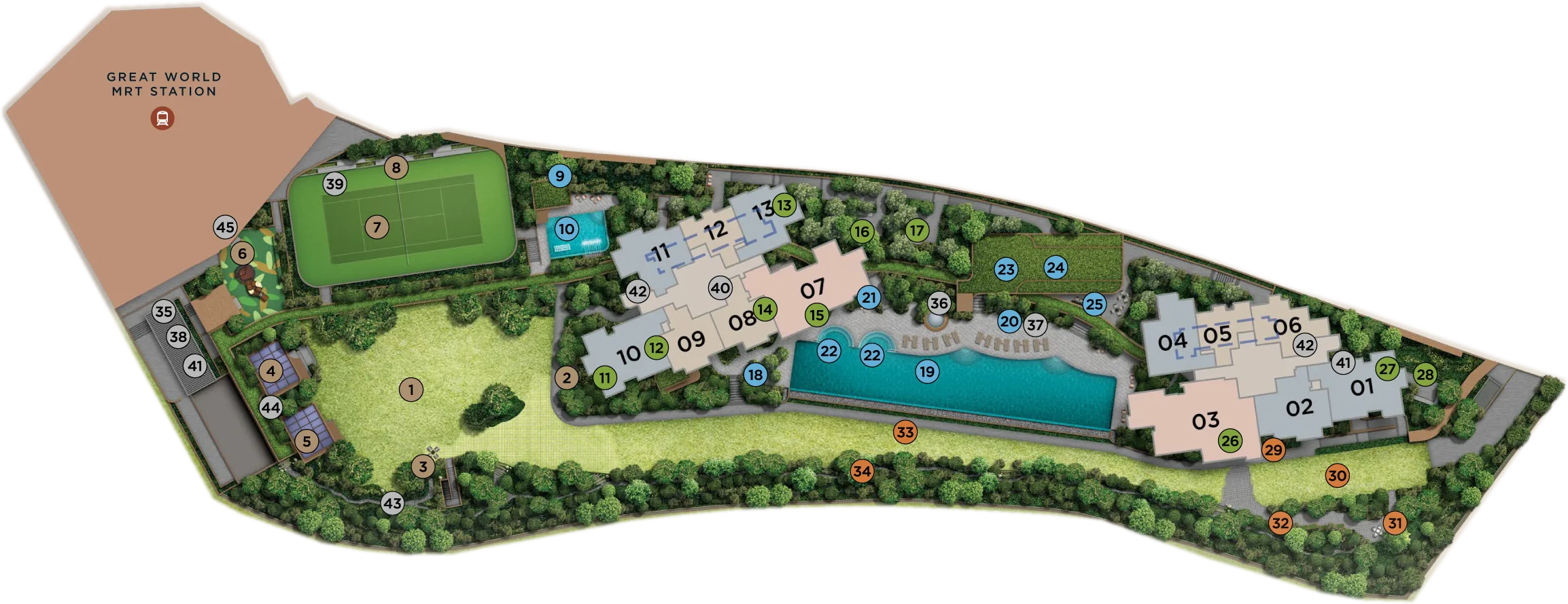 Site plan of River Modern