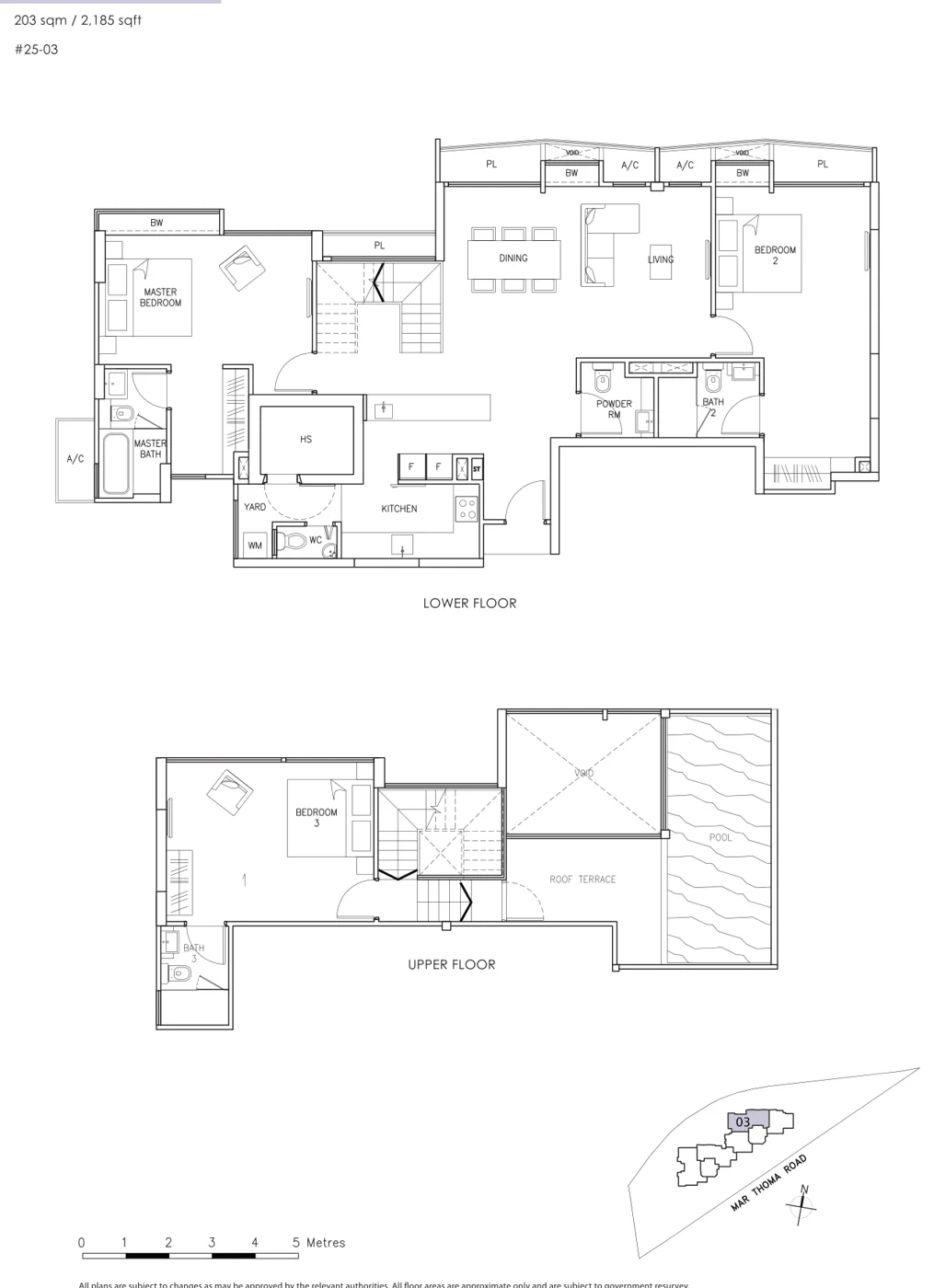 Riverbay floor plan, type PH1: Penthouse (two levels), 2,185 sq ft