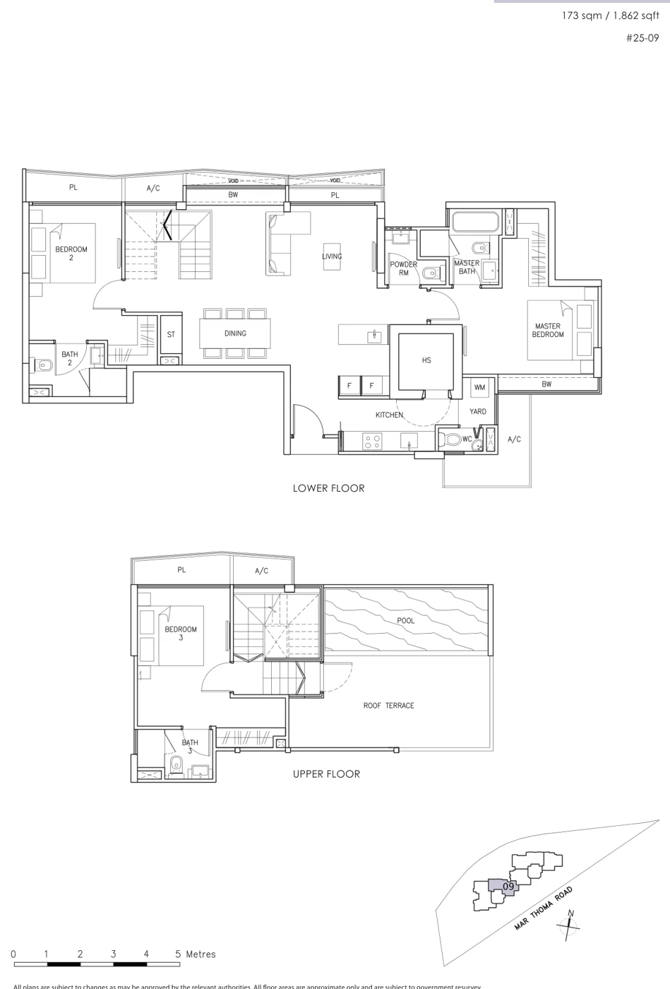 Riverbay floor plan, type PH2: Penthouse (two levels), 1,862 sq ft