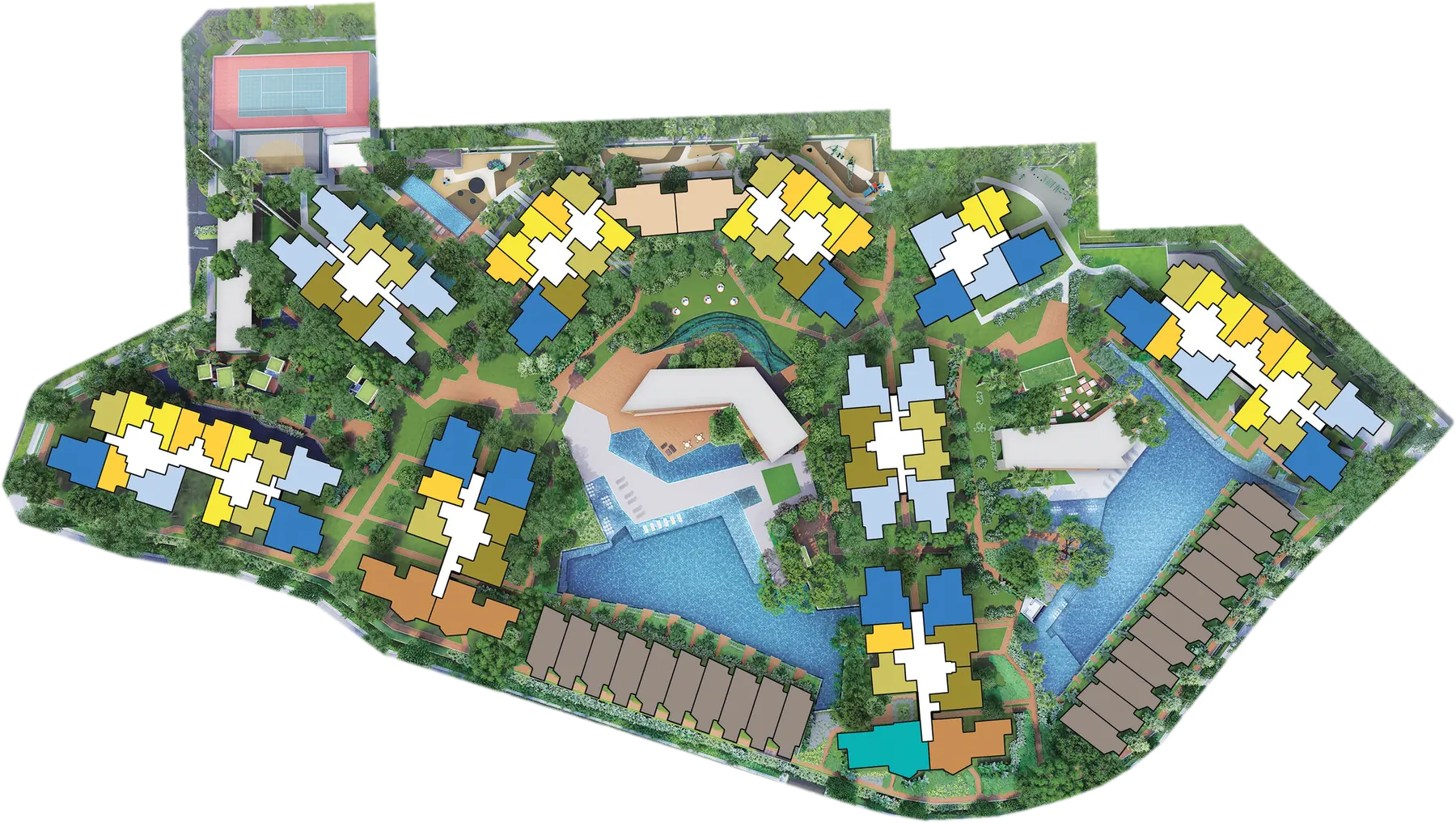 Site plan of Riverfront Residences
