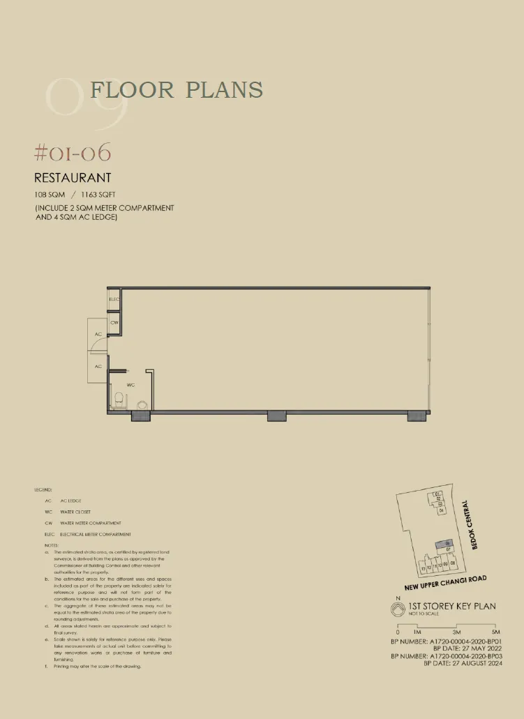 Shoppes @ Sky Eden floor plan, type U0106: Cluster 2 (Bedok Central)