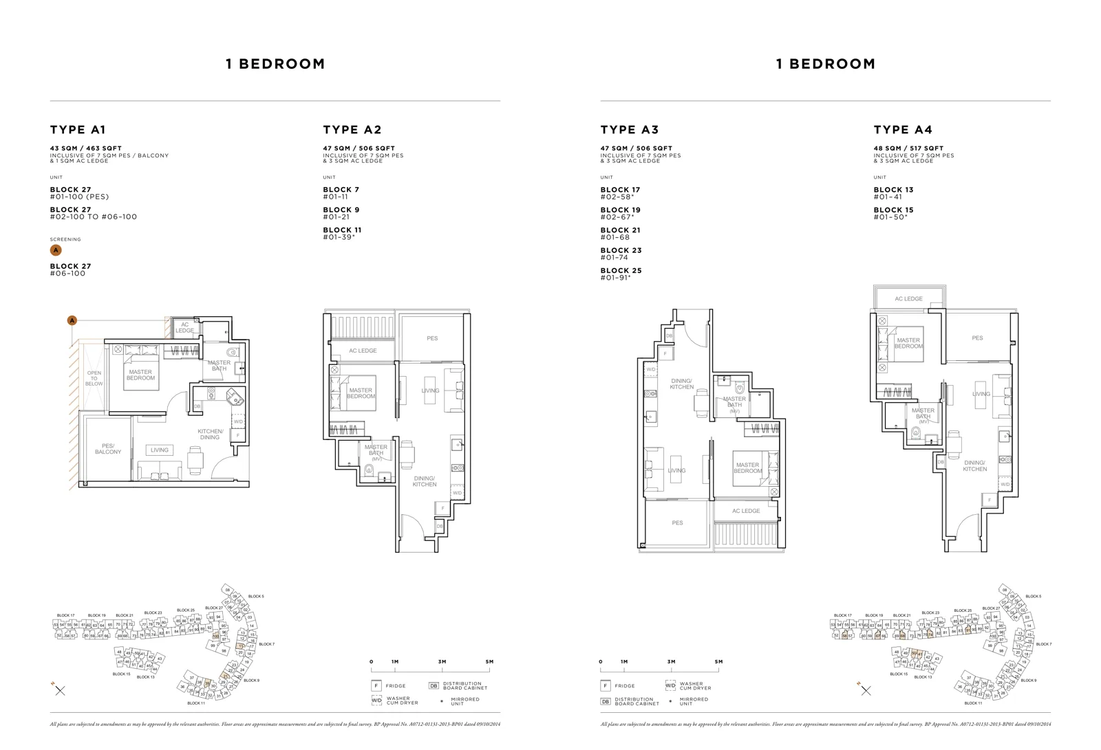 Sophia Hills floor plan, type A1: 1-Bedroom, 463 sq ft