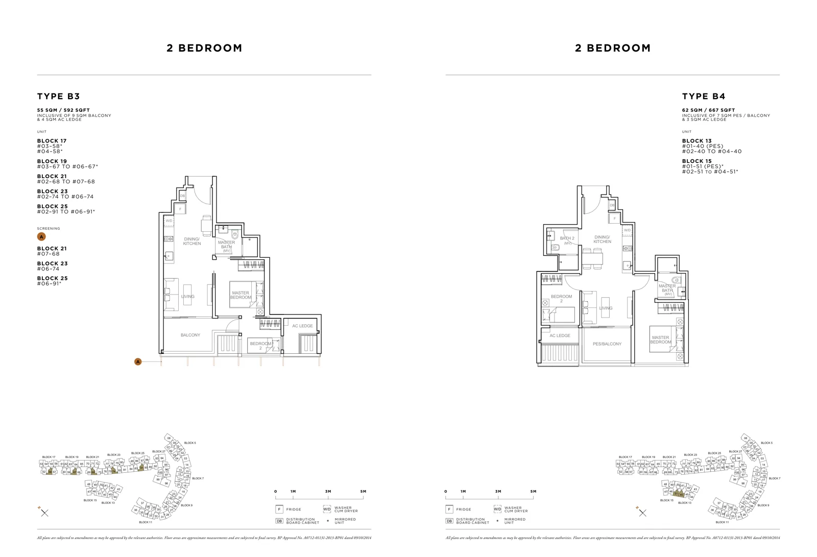 Sophia Hills floor plan, type B3: 2-Bedroom, 592 sq ft