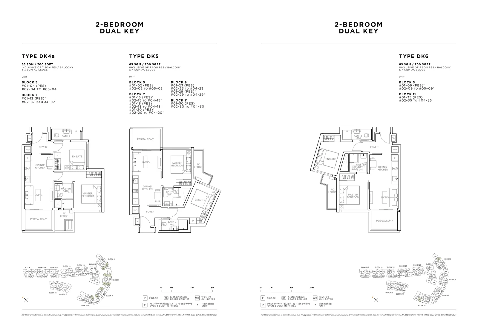 Sophia Hills floor plan, type DK4a: 2-Bedroom Dual Key, 700 sq ft