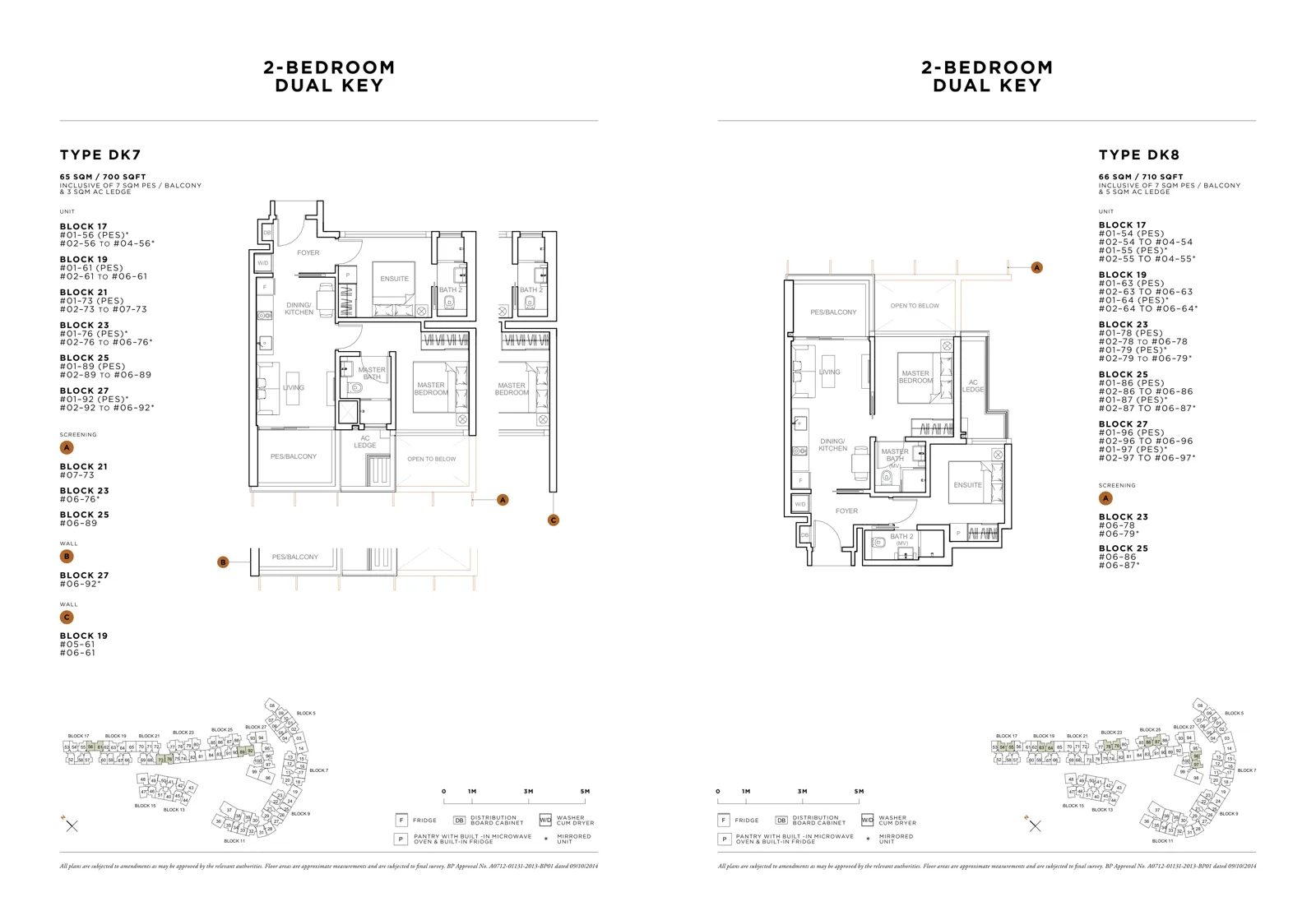 Sophia Hills floor plan, type DK7: 2-Bedroom Dual Key, 700 sq ft