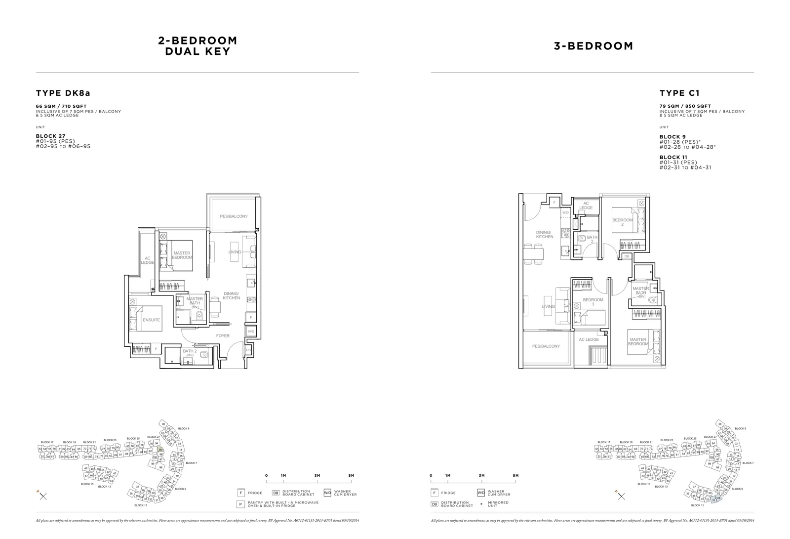 Sophia Hills floor plan, type DK8a: 2-Bedroom Dual Key, 710 sq ft