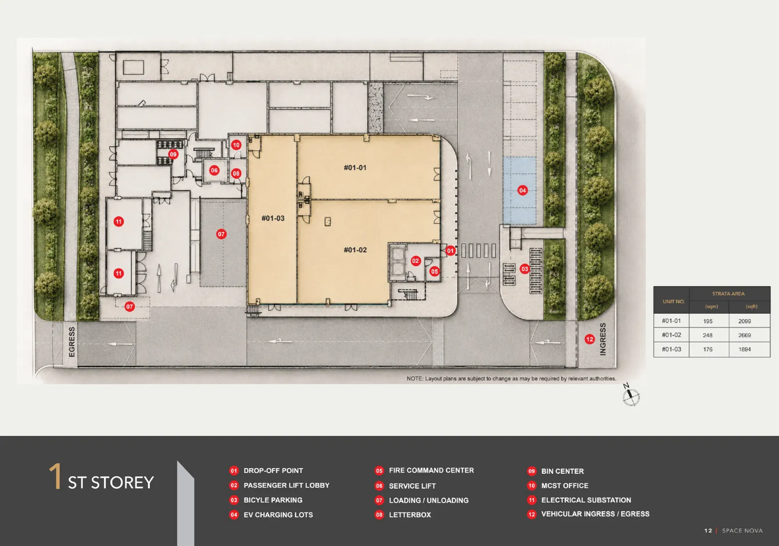 Space Nova floor plan, type S1: Ground-floor unit, 2,099 sq ft