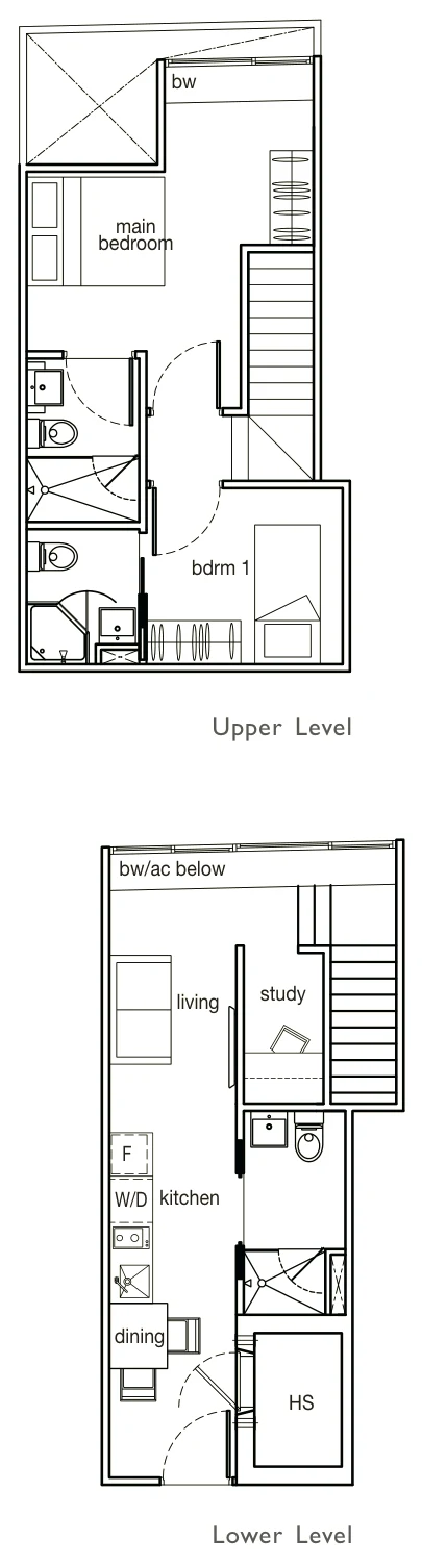 Sycamore Tree floor plan, type D8: 2-Bedroom + Study Penthouse, 721 sq ft