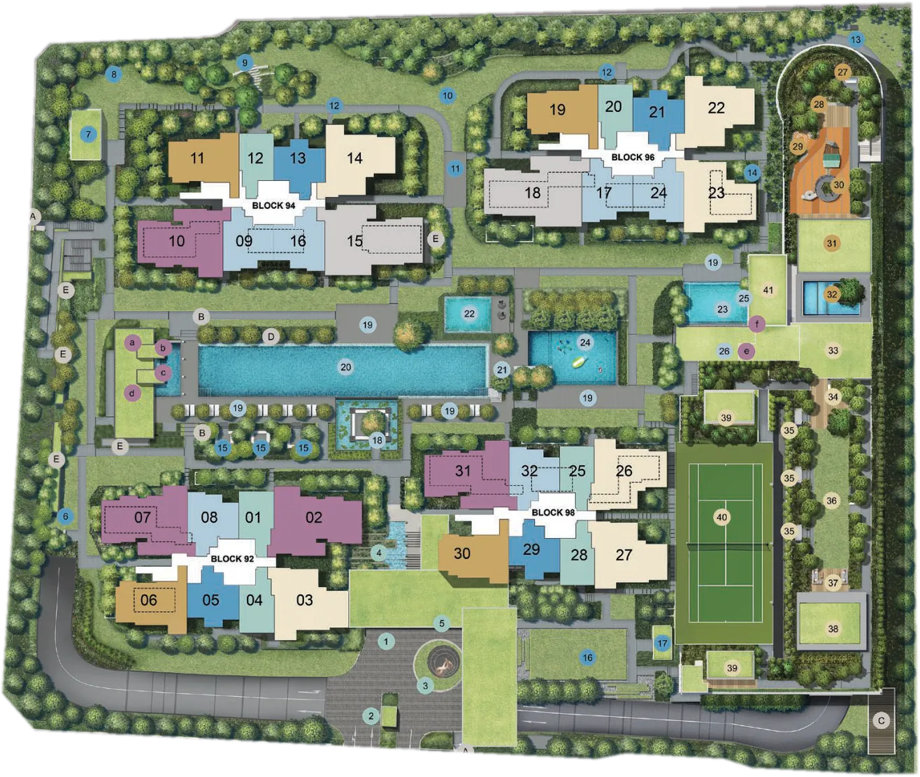 Site plan of Tembusu Grand