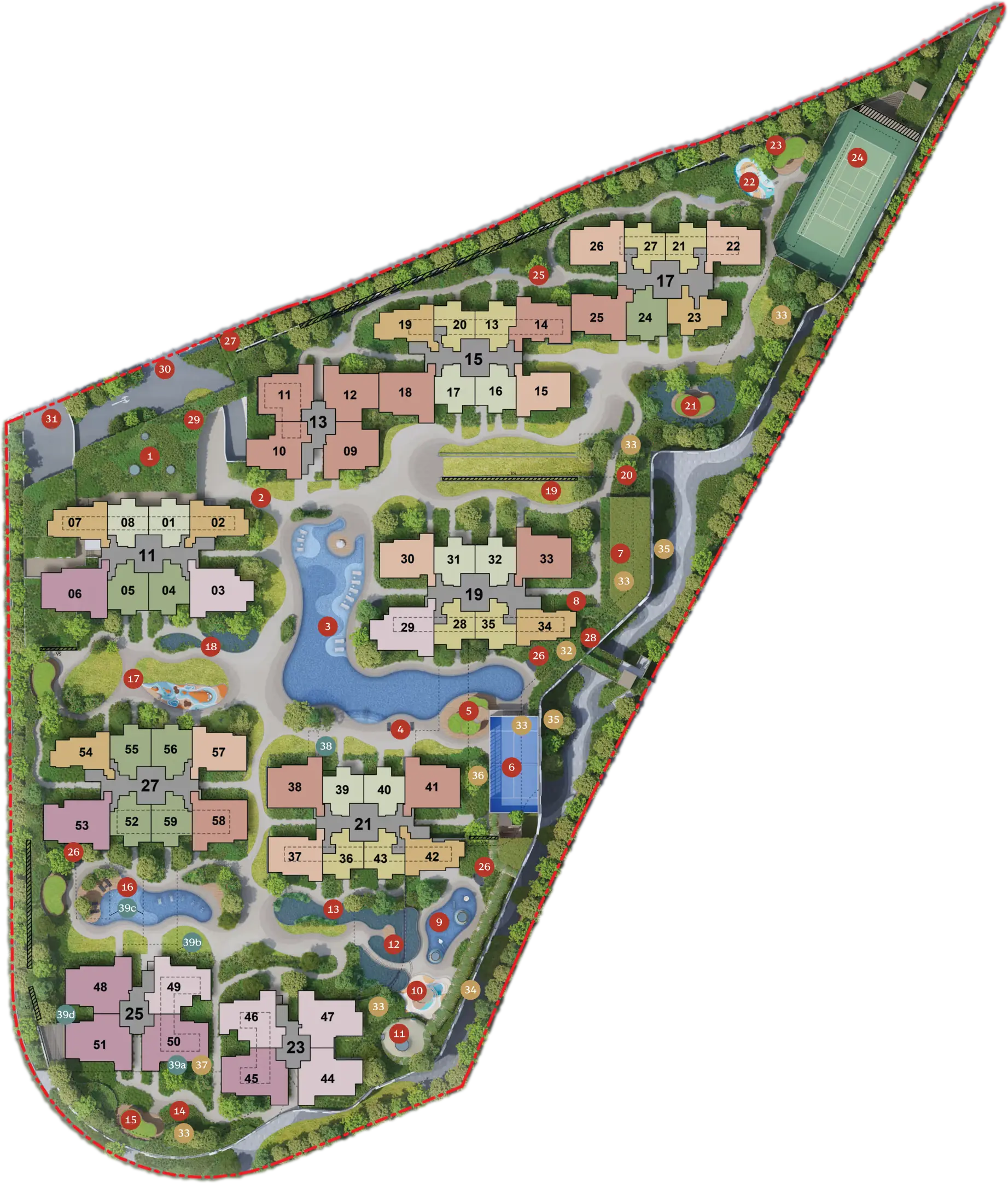 Site plan of Tengah Garden Residences