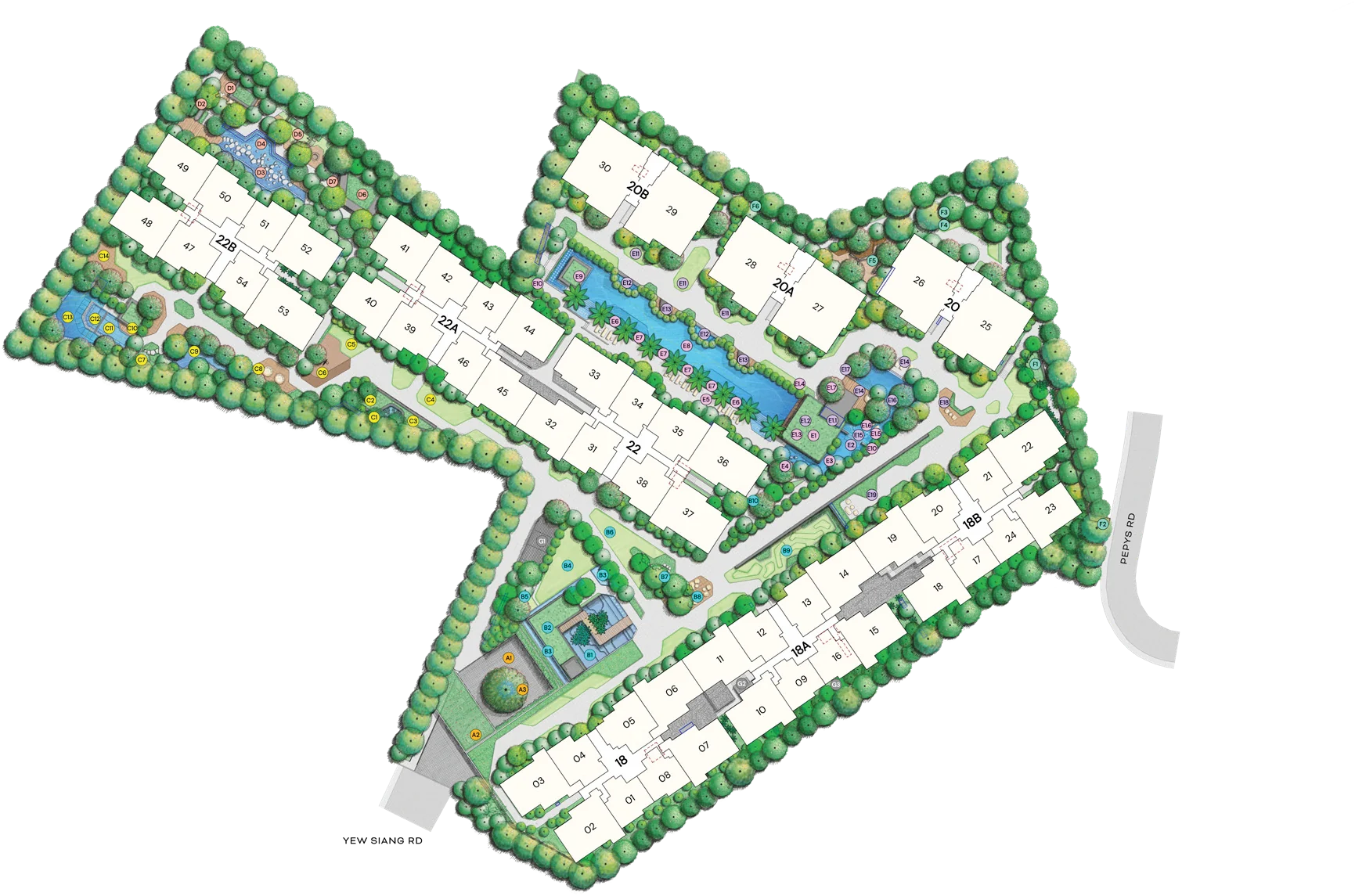 Site plan of Terra Hill