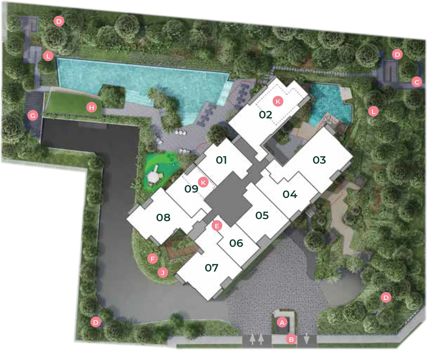 Site plan of The Arcady at Boon Keng