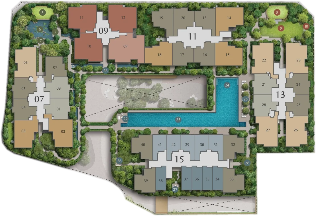 Site plan of The Robertson Opus