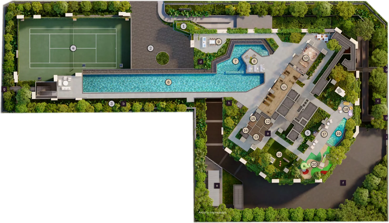 Site plan of The Serra Residences