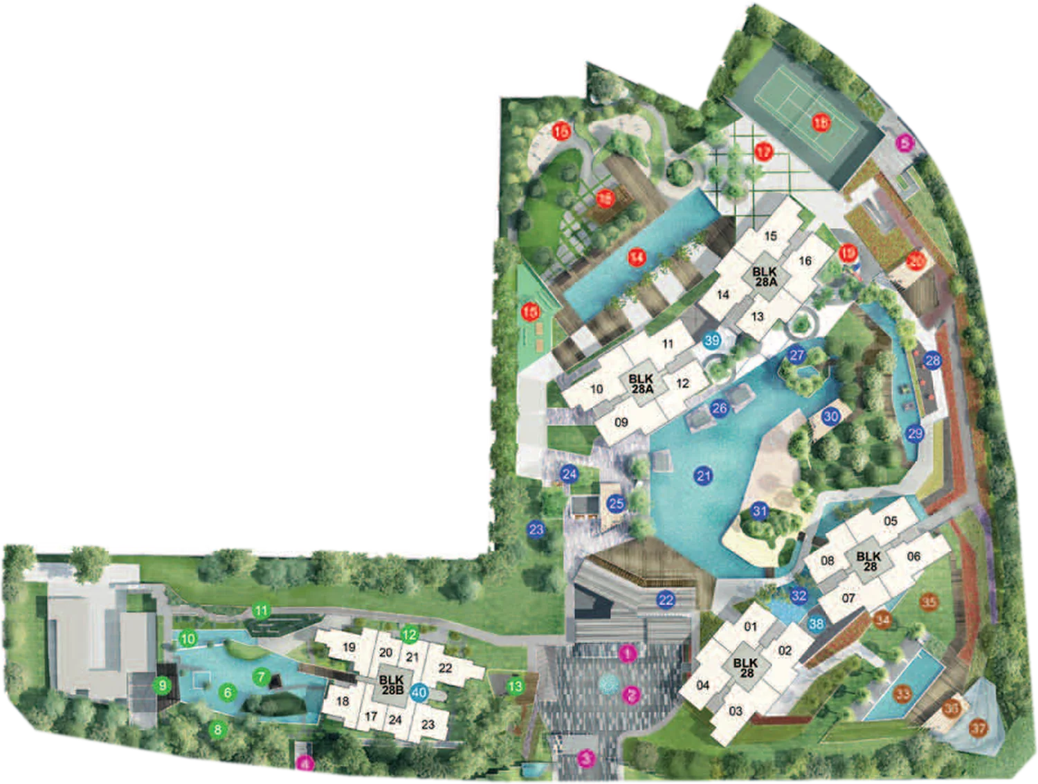 Site plan of The Trilinq
