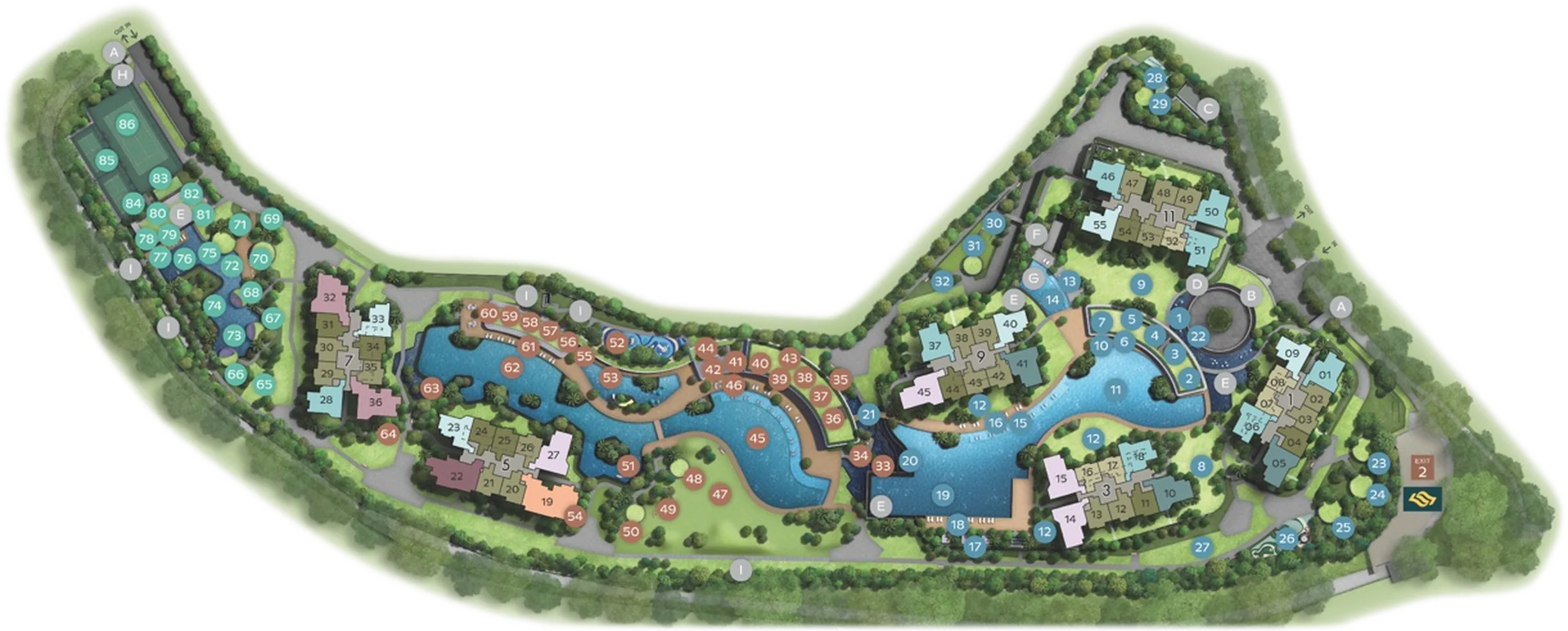 Site plan of Thomson Reserve
