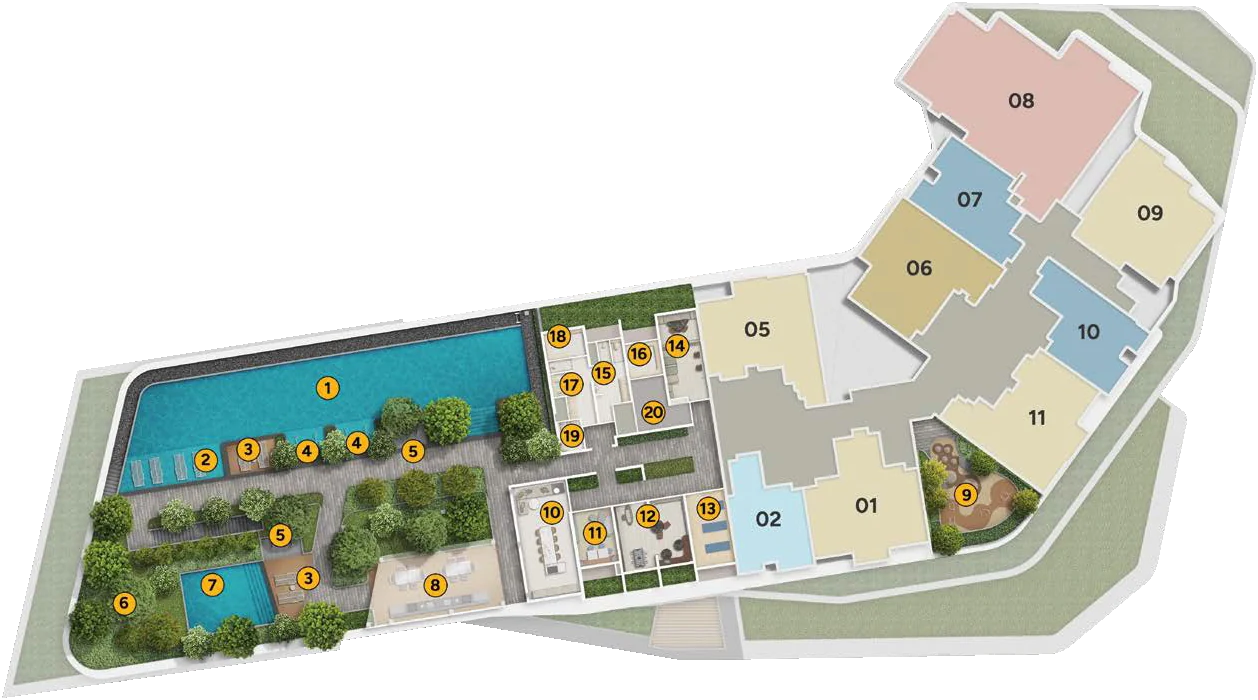 Site plan of Union Square Residences