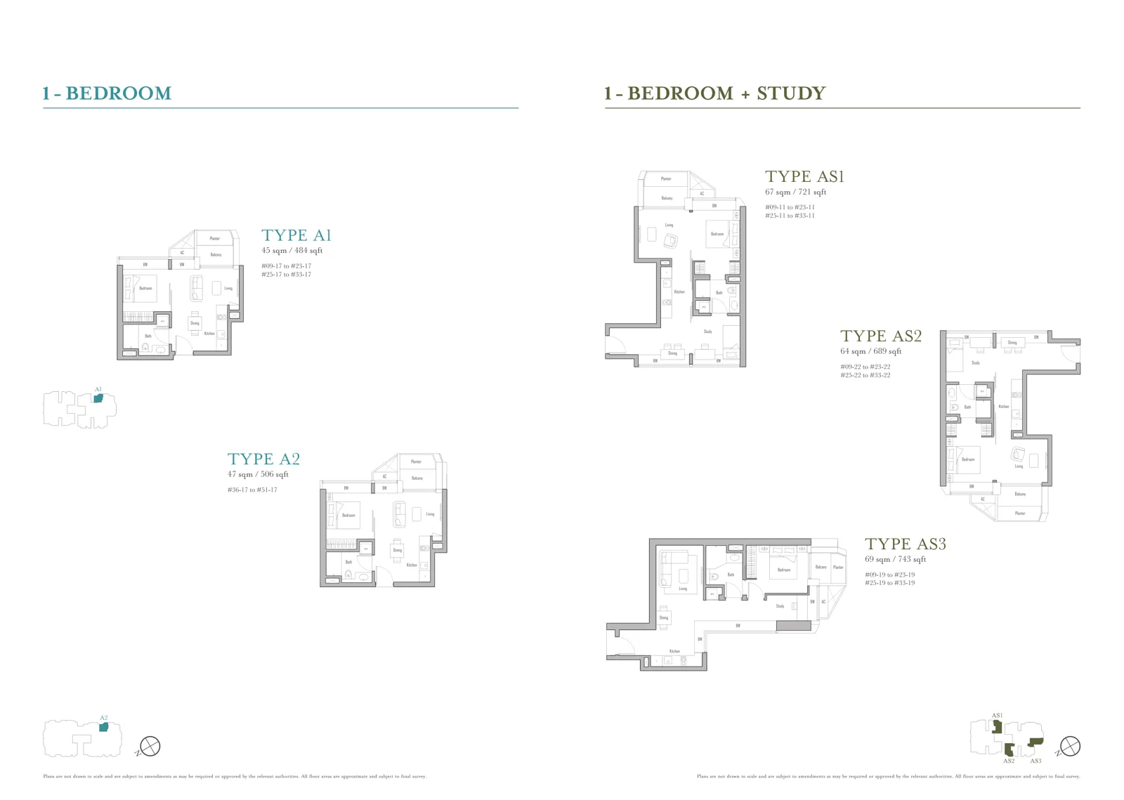 V on Shenton floor plan, type A1: 1-Bedroom, 484 sq ft