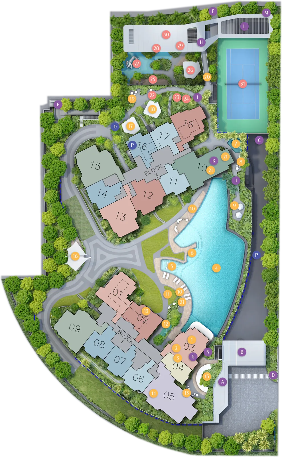Site plan of Vela Bay