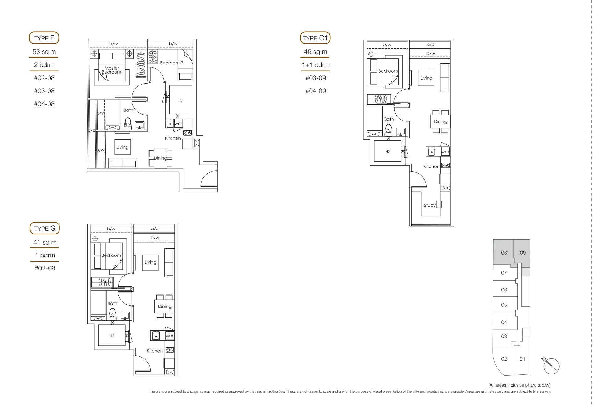 Vibes @ Kovan floor plan, type F: 2-Bedroom, 570 sq ft