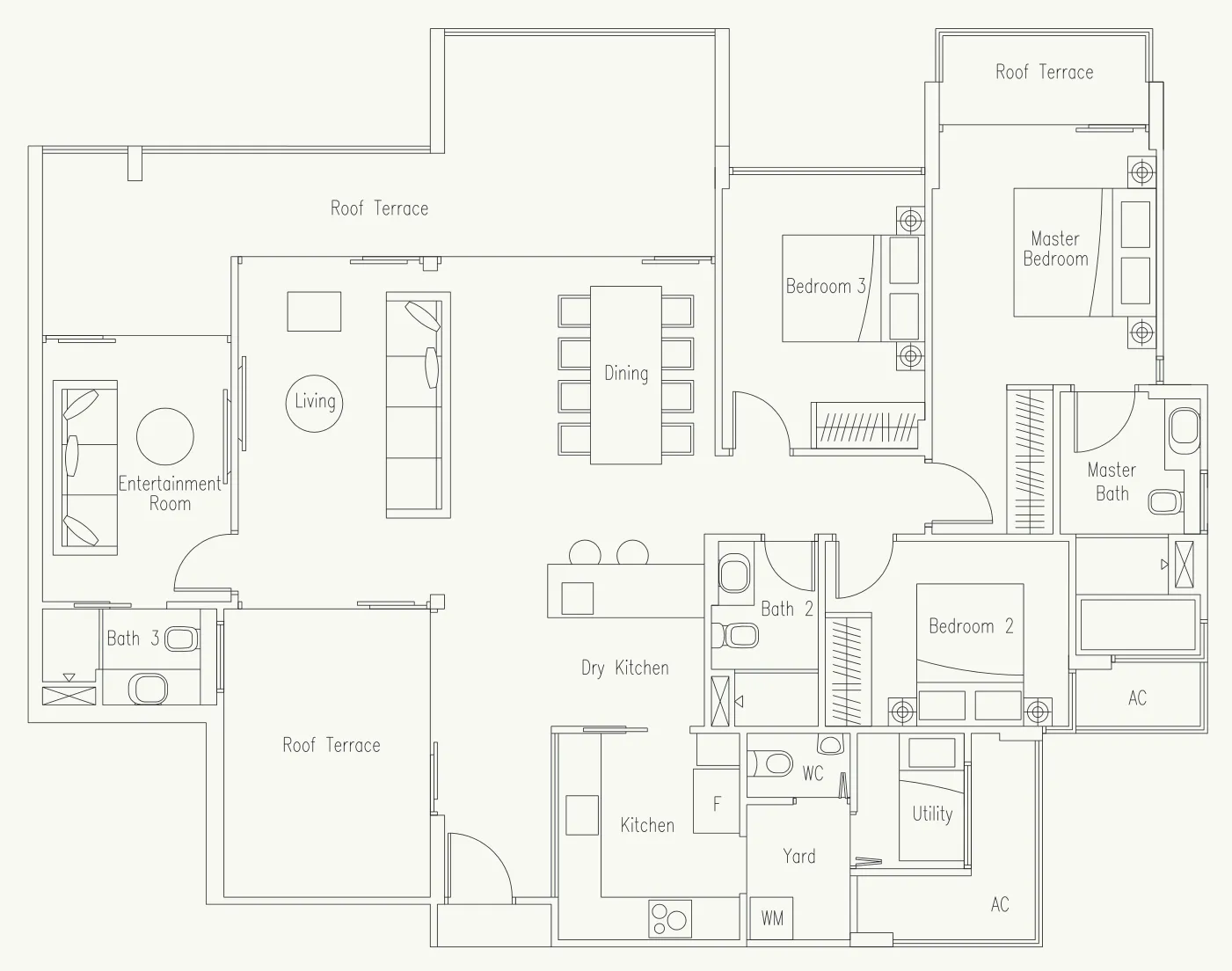 Waterscape at Cavenagh floor plan, type PH10: Penthouse, 1,873 sq ft