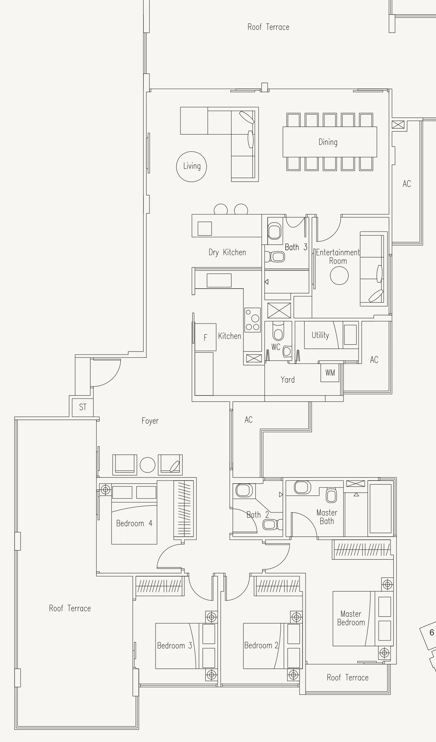 Waterscape at Cavenagh floor plan, type PH13: Penthouse, 2,637 sq ft