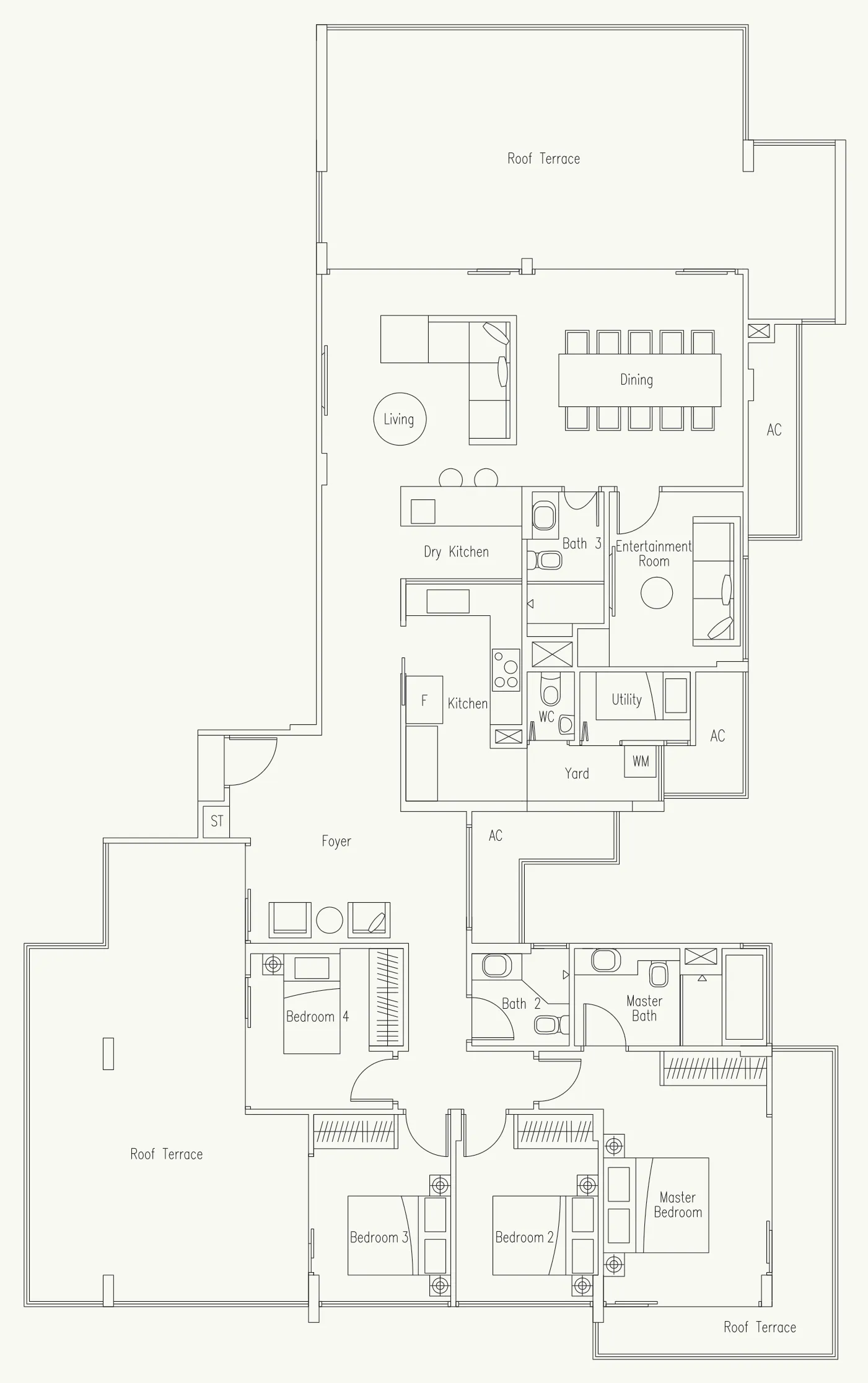 Waterscape at Cavenagh floor plan, type PH14: Penthouse, 2,809 sq ft